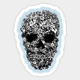 Flower Skull Sticker
